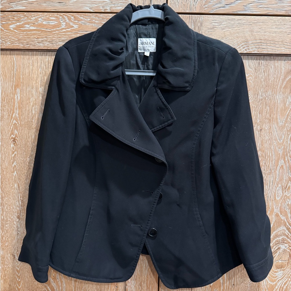 Armani Collezioni Black Asymmetrical Blazer